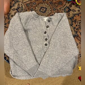 Gray Madewell Henley sweatshirt